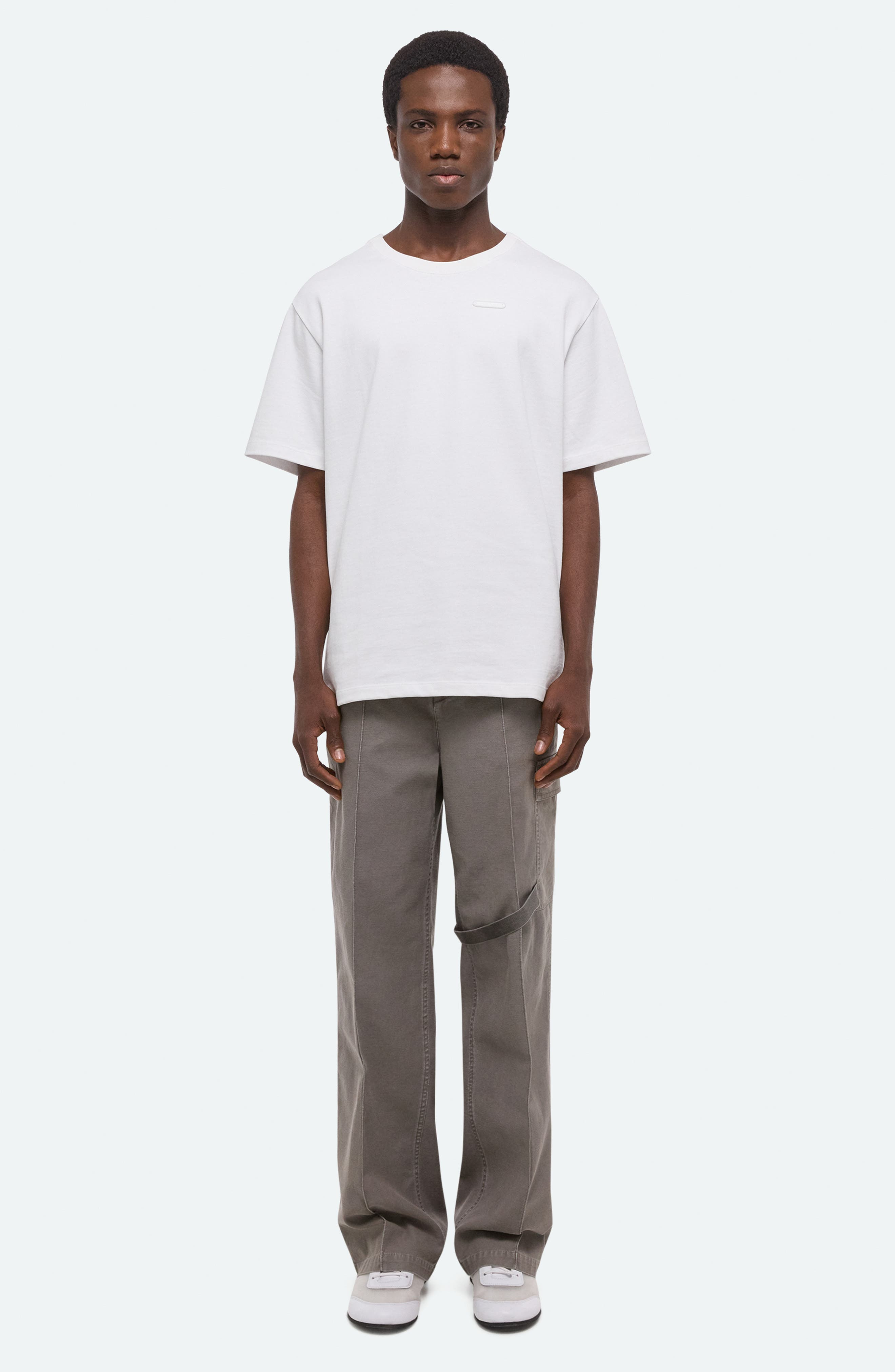 Helmut Lang Classic Washed Cotton Jersey T-Shirt in Optic White at Nordstrom - 8