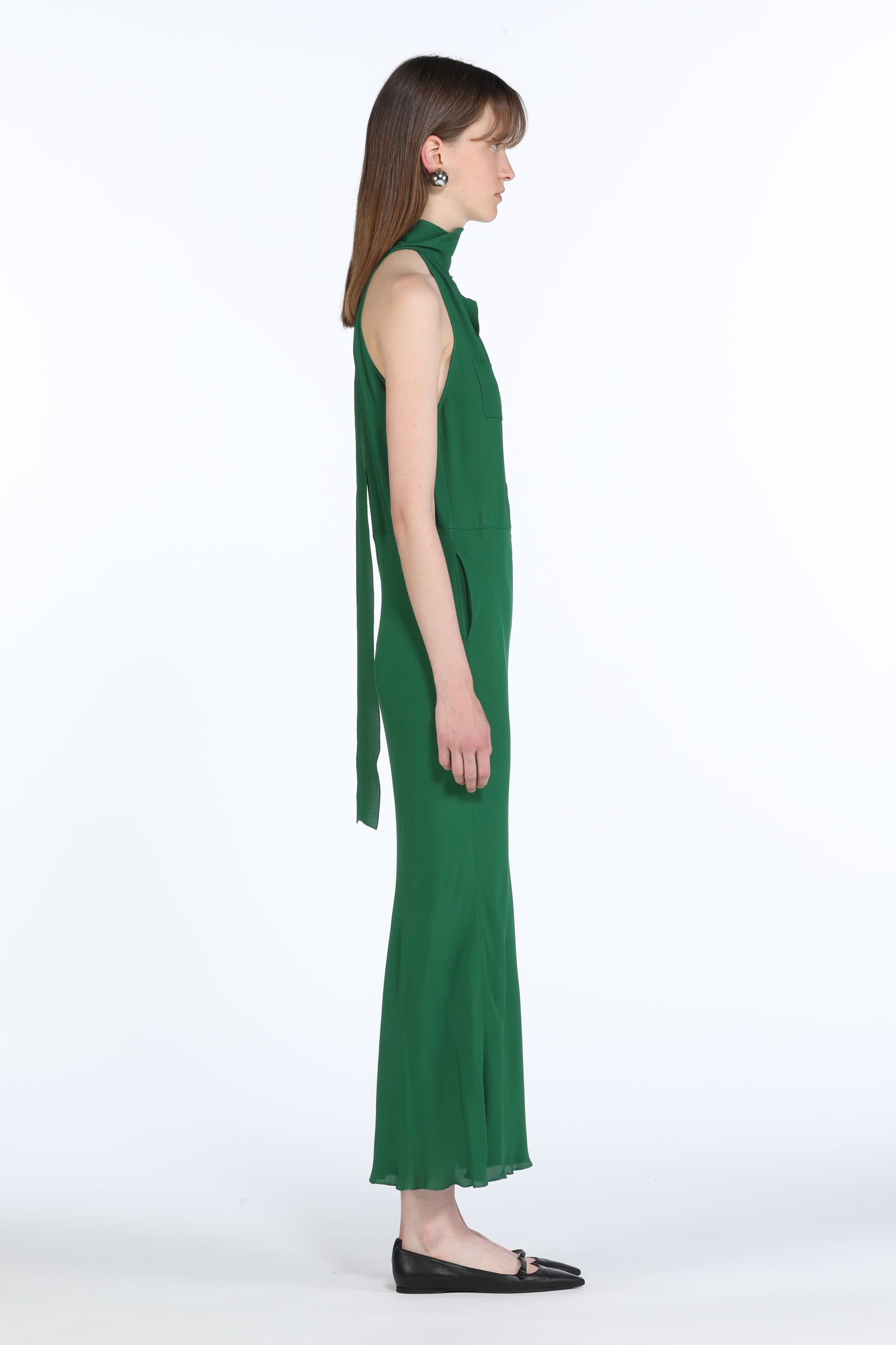 SCARF-DETAIL MAXI DRESS - 3
