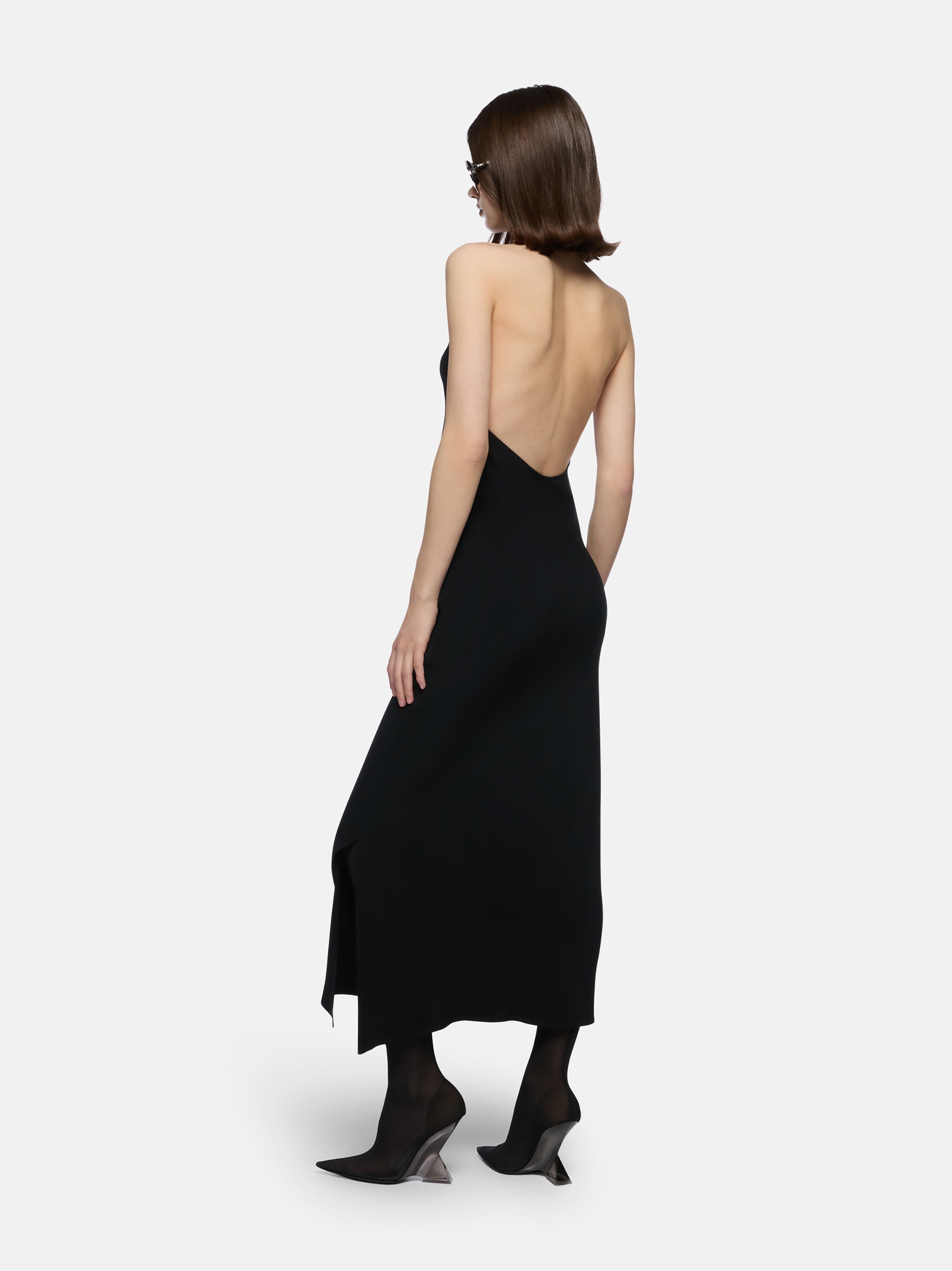 BLACK MIDI DRESS - 3