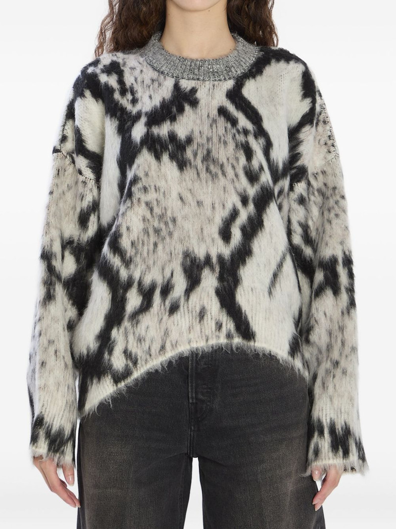 python-print ribbed sweater 1