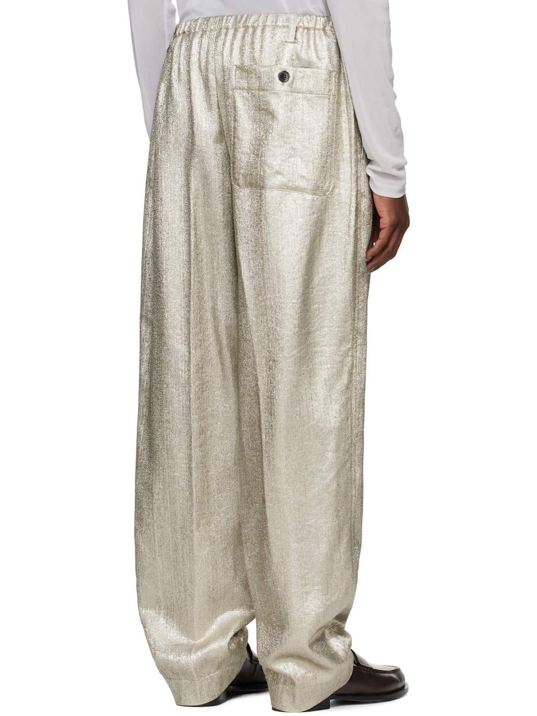 Silver Drawstring Trousers - 3