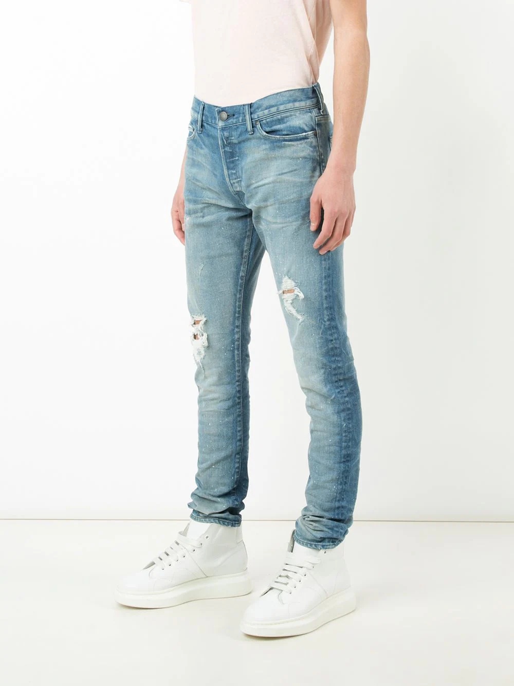 distressed denim jeans - 3