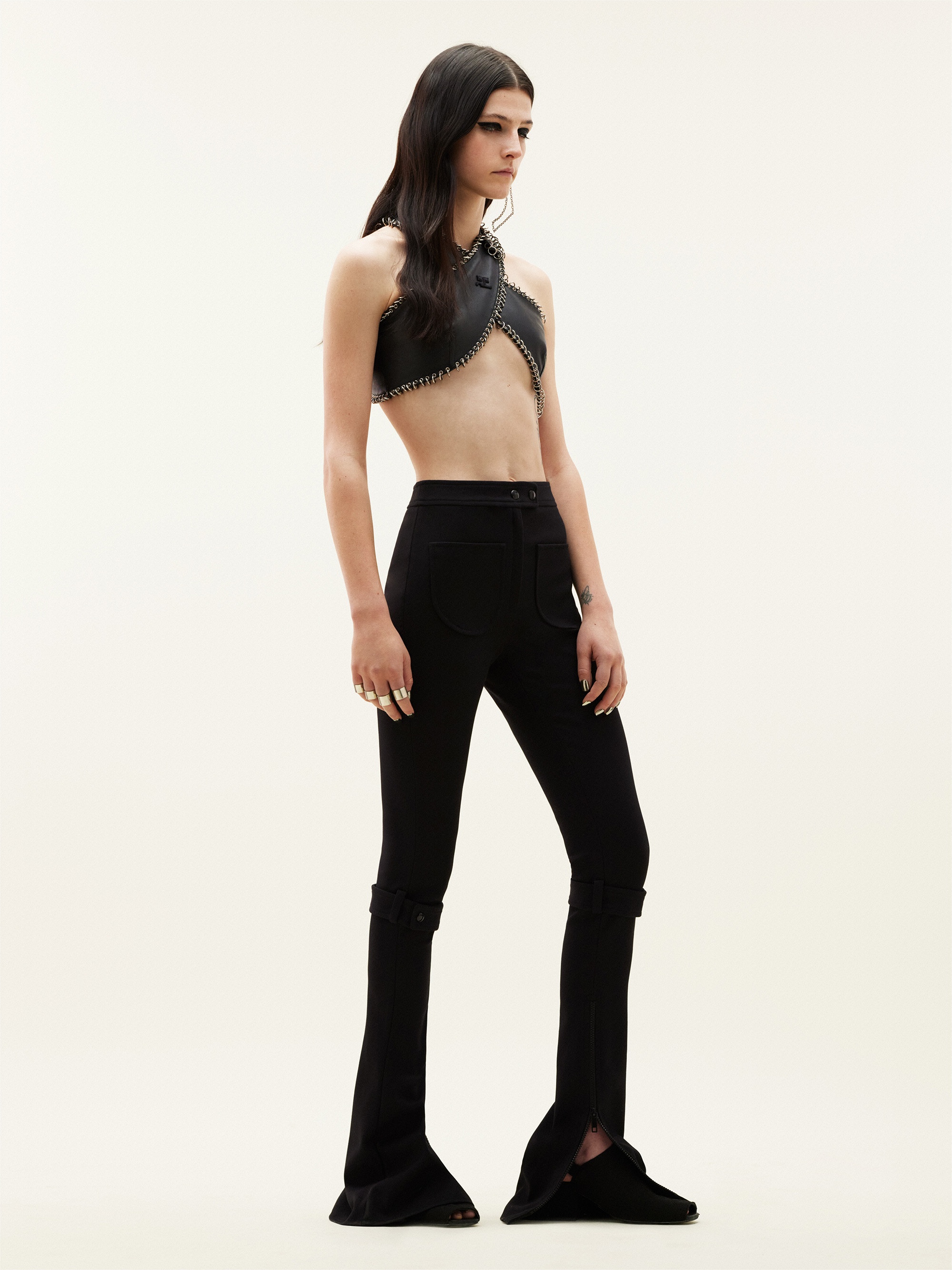 FLAP CREPE TROUSERS - 3