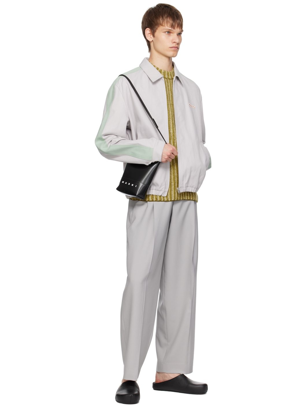 Khaki Degrade Stripes Sweater - 4