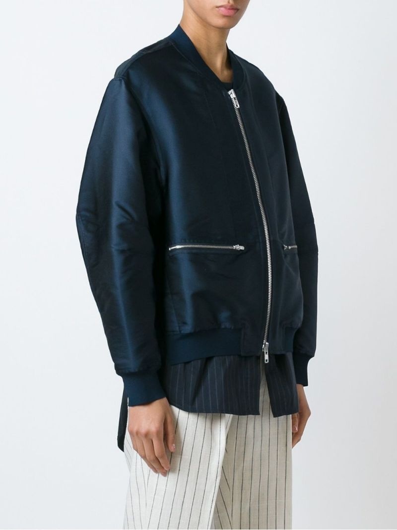 layered bomber jacket - 3