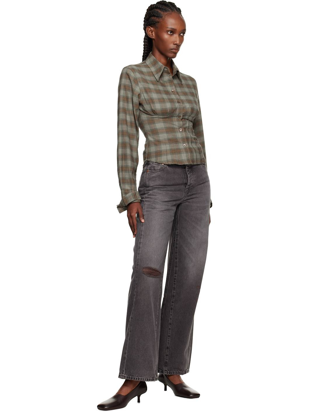 Gray Treble Cut Jeans - 4