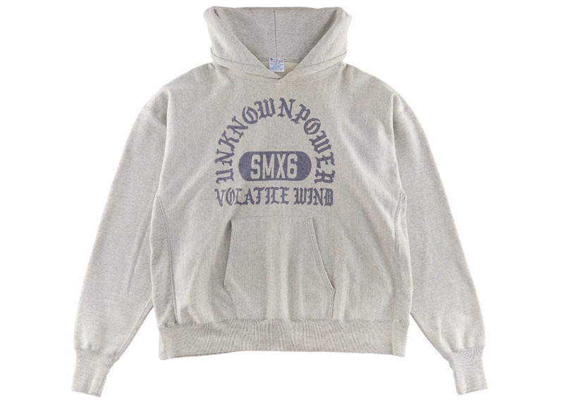 SAINT M×××××× Saint Mxxxxxx Unknown Power Hoodie Grey outlook