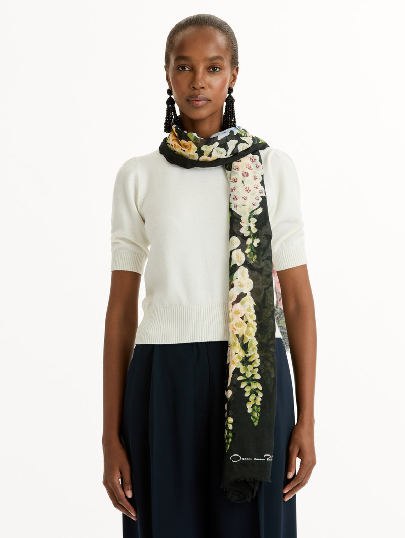 Oscar de la Renta FOXGLOVE CASHMERE-BLEND SCARF outlook