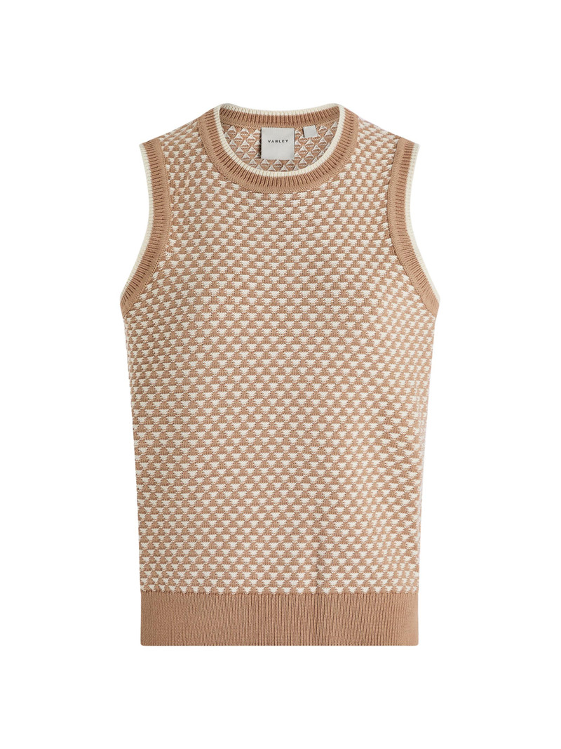 Women's Jenson Stitch Knit Cotton Tank - Light Taupe 1