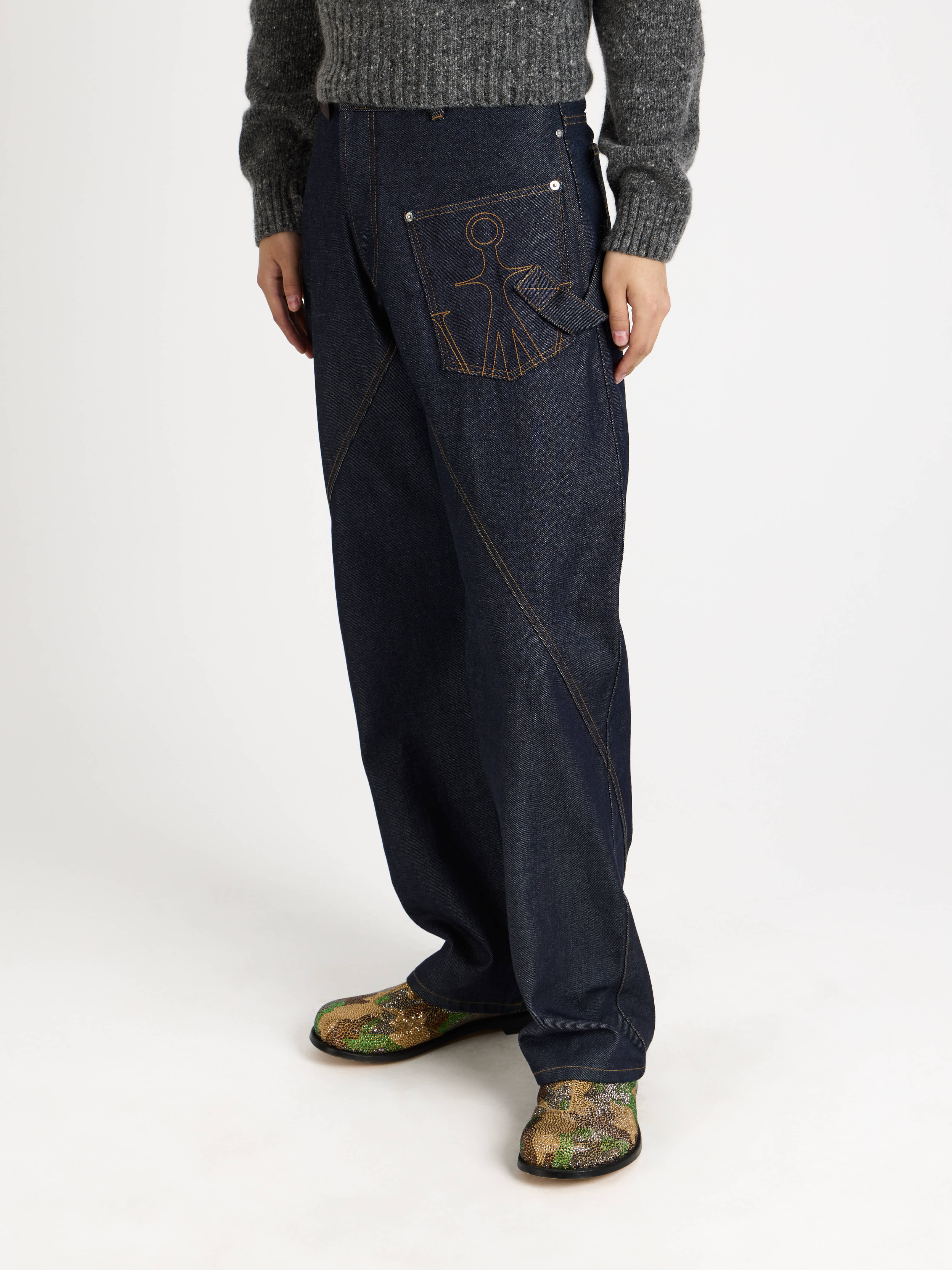 TWISTED WORKWEAR DENIM JEANS IN INDIGO - 7