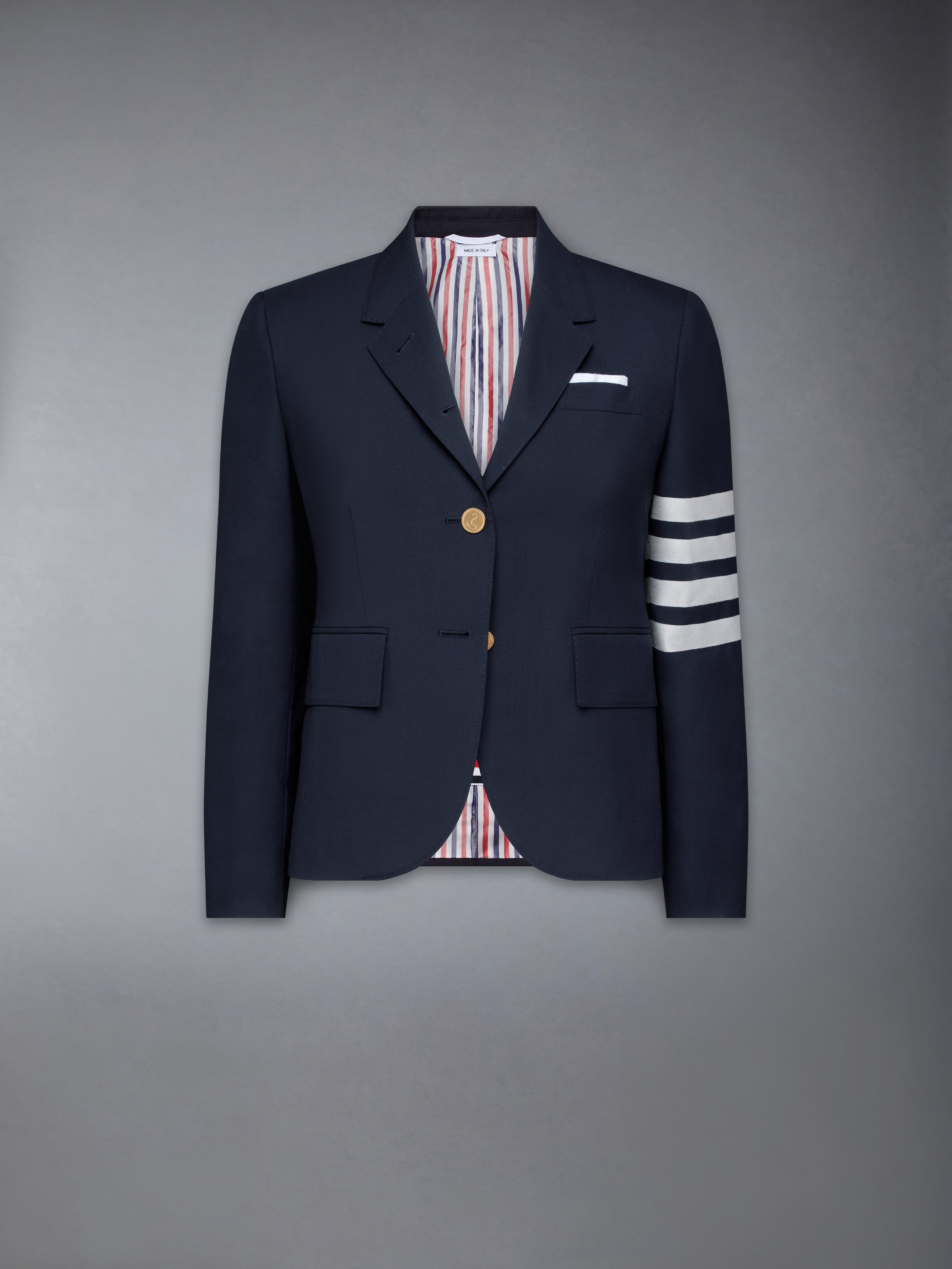 PLAIN WEAVE 4-BAR HIGH ARMHOLE SPORT COAT - 7