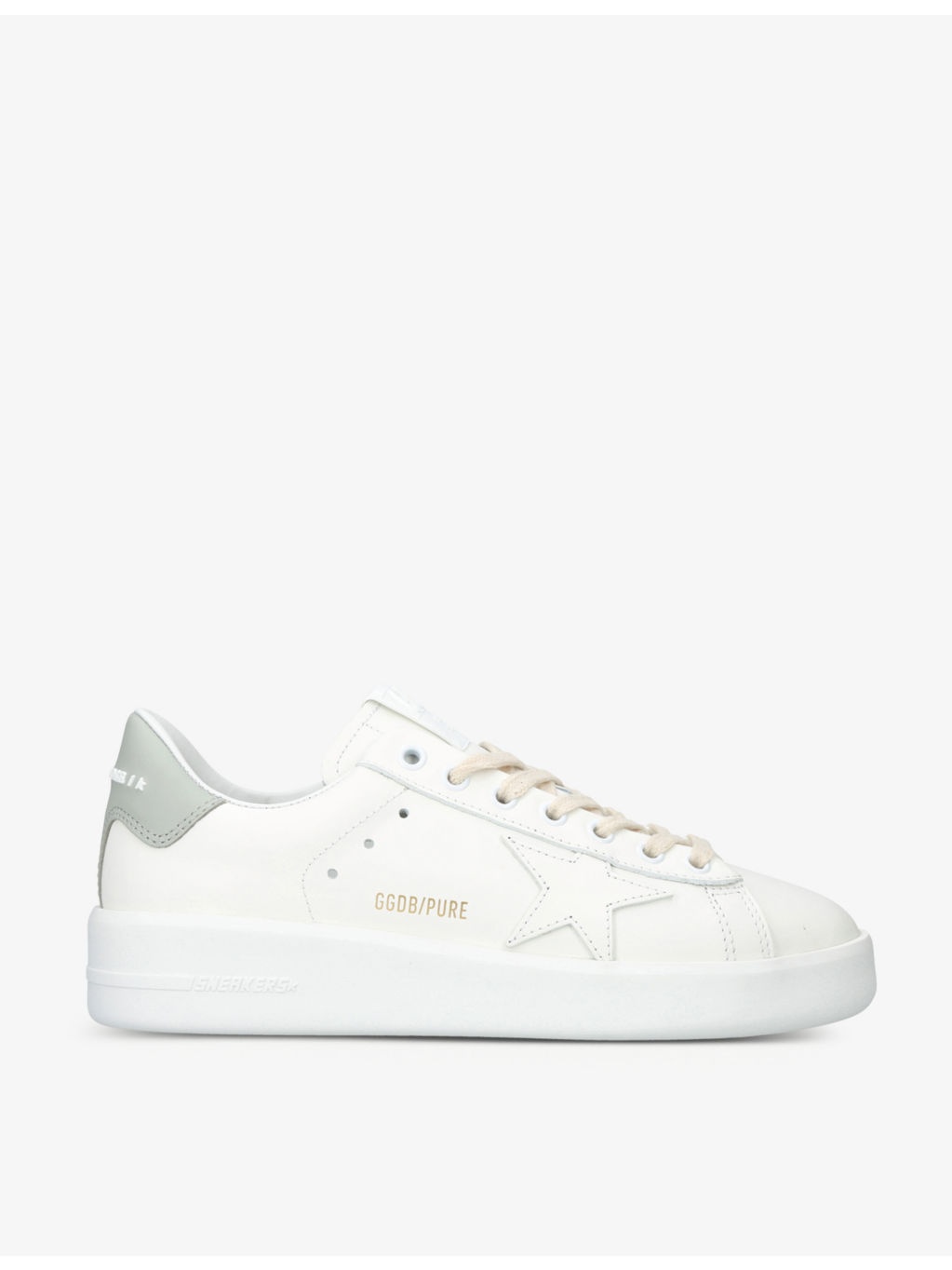 Pure Star star-embroidered leather low-top trainers - 1