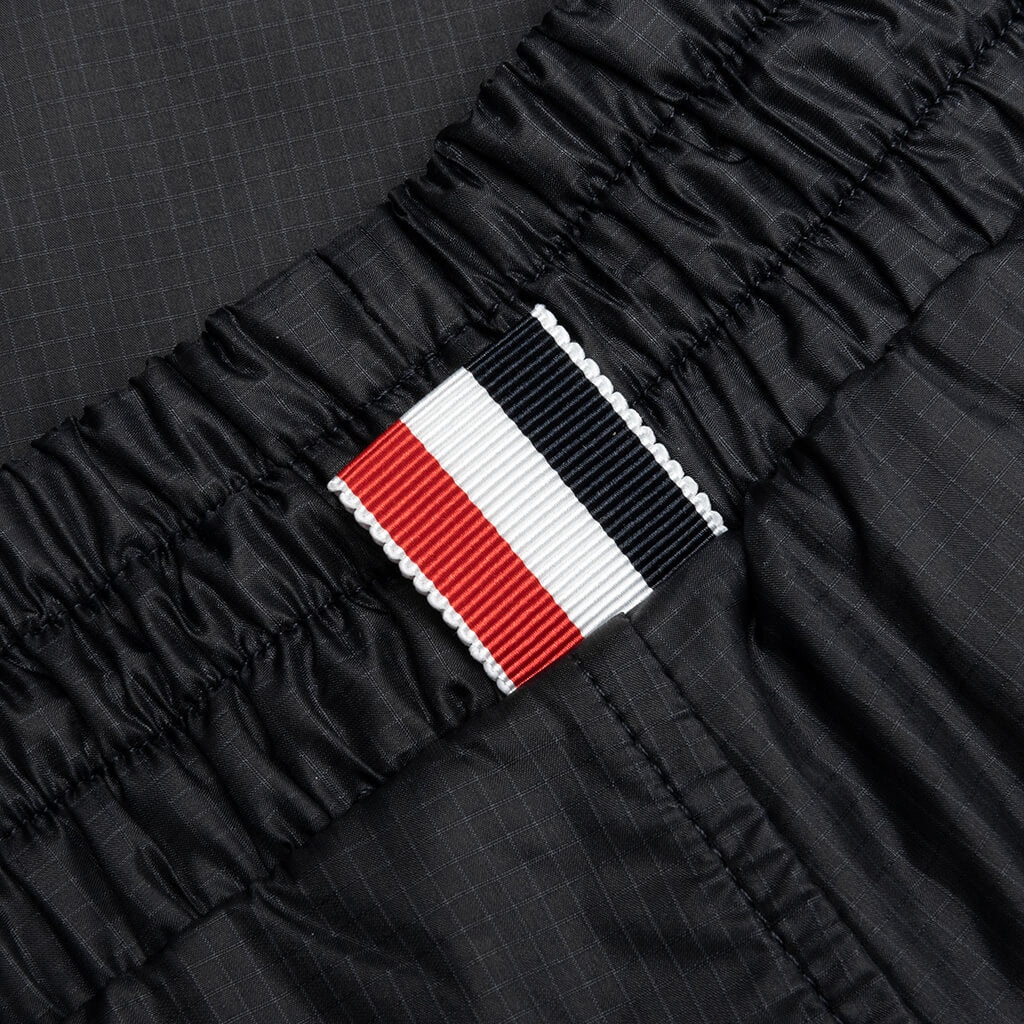 THOM BROWNE TRACK SHORTS W/ JERSEY LINING IN QUILTED RIPSTOP - NAVY - 7