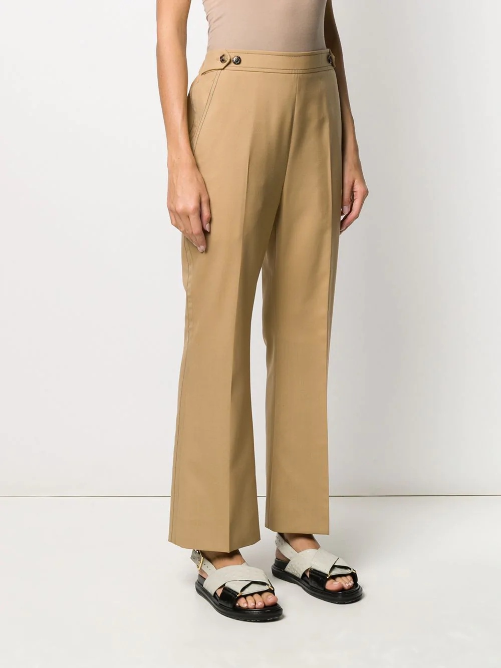 button tabs straight trousers - 3