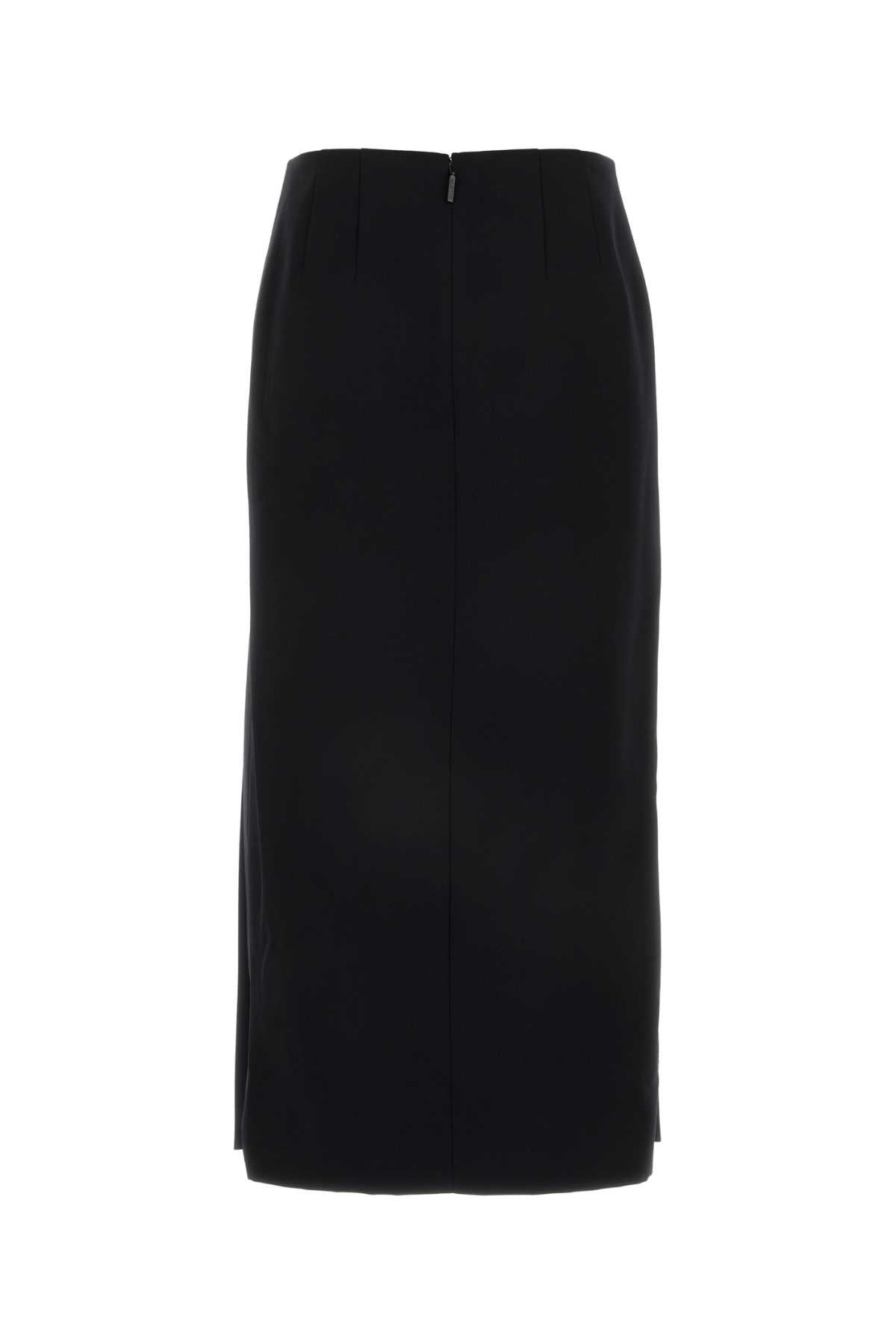 Valentino Garavani Women Black Wool Skirt - 2