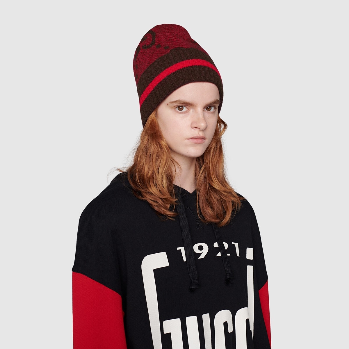 GG knit cashmere hat - 4