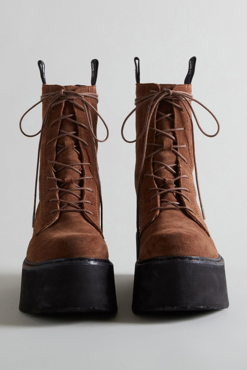 DOUBLE STACK BOOT - BROWN SUEDE 2