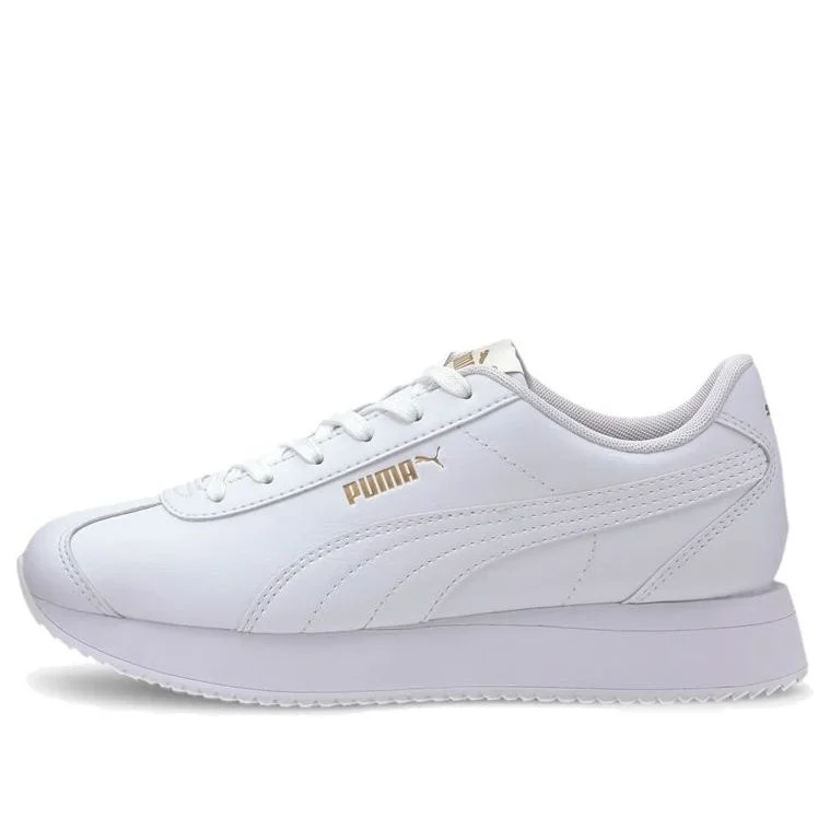 (WMNS) PUMA Turino Stacked White/Gold 371115-01 - 1