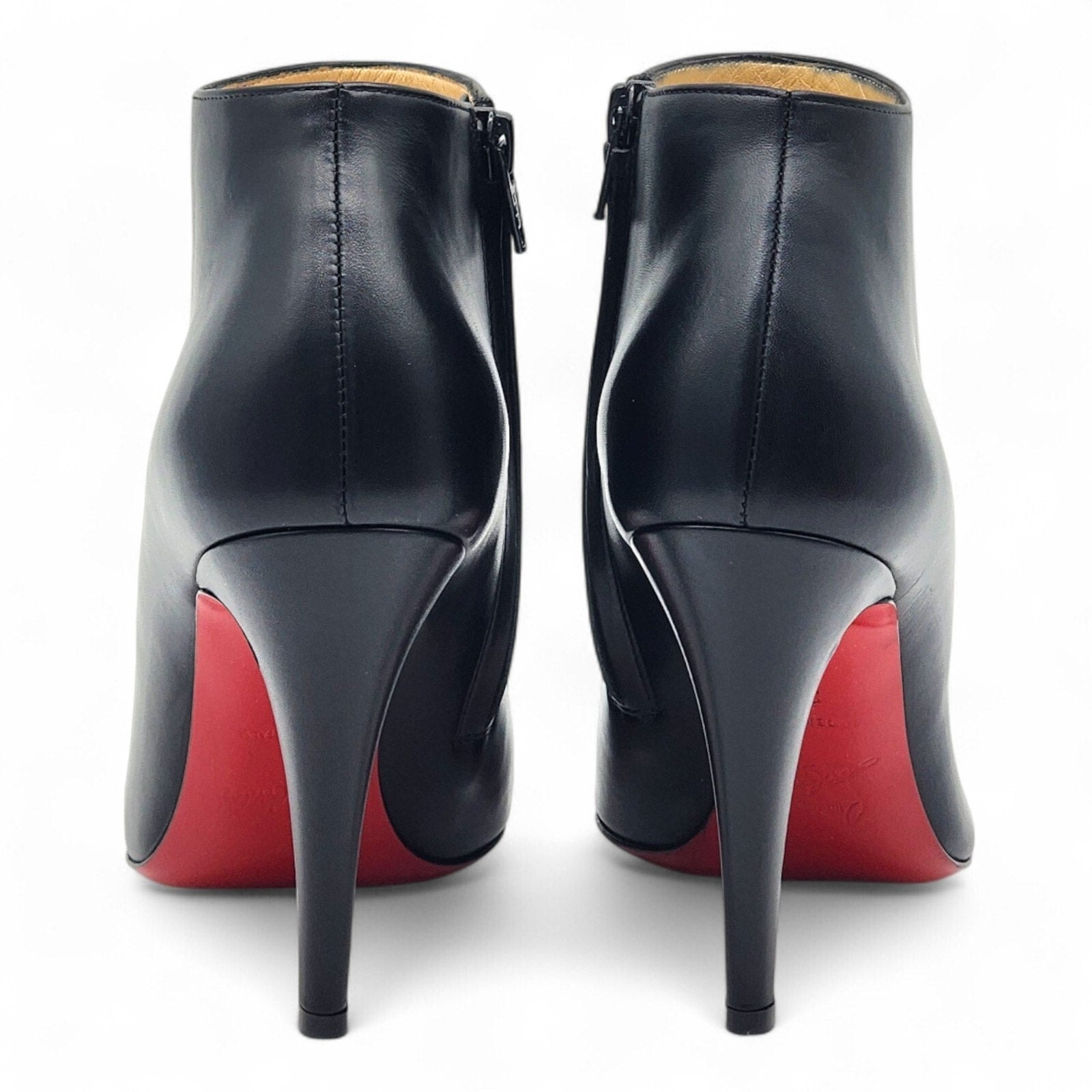 Christian Louboutin Belle 85 Leather Ankle Booties Black EU 37 US 6.5 - 5