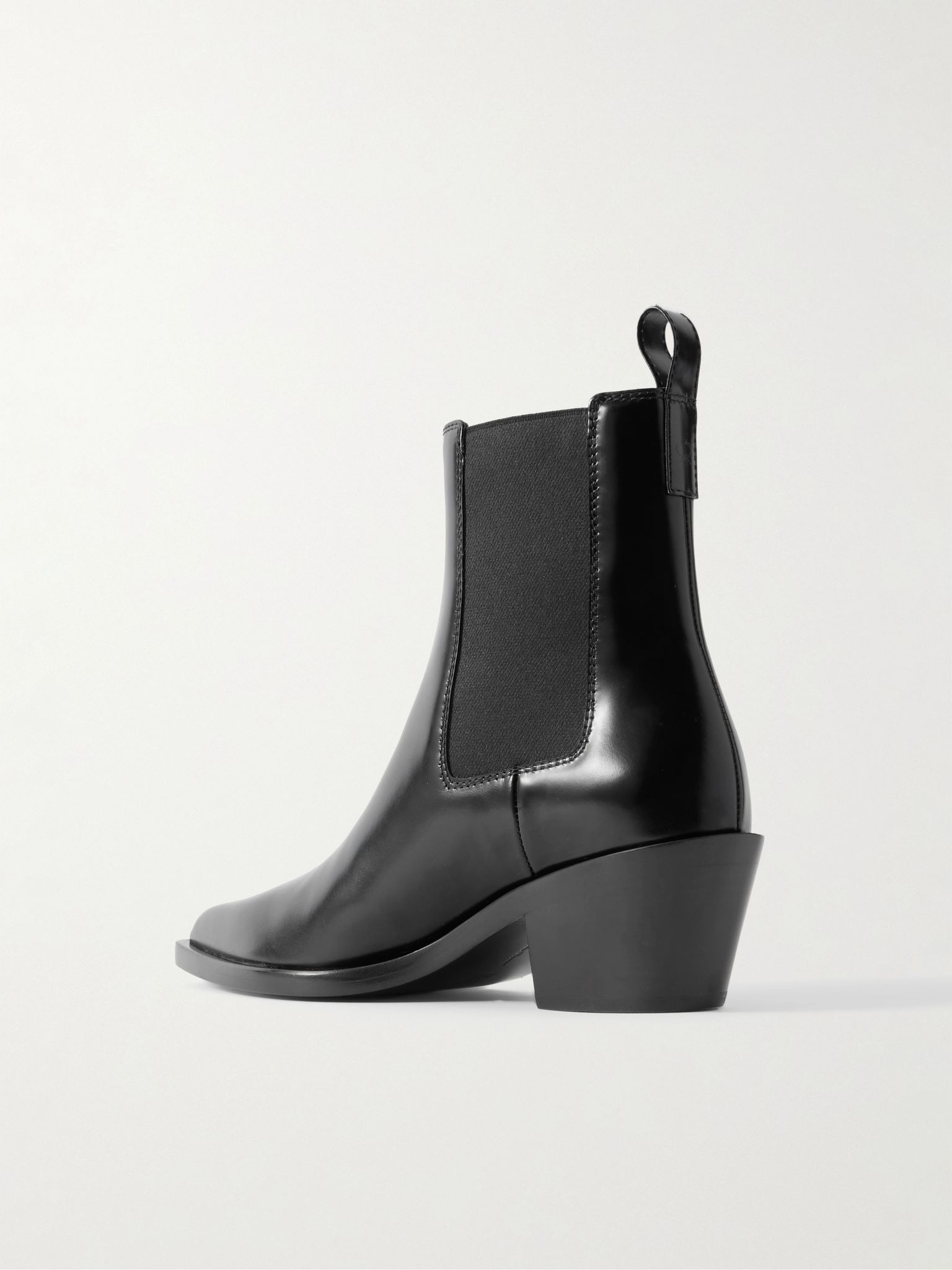 Wylie Dover 45 glossed-leather Chelsea boots Black - 3