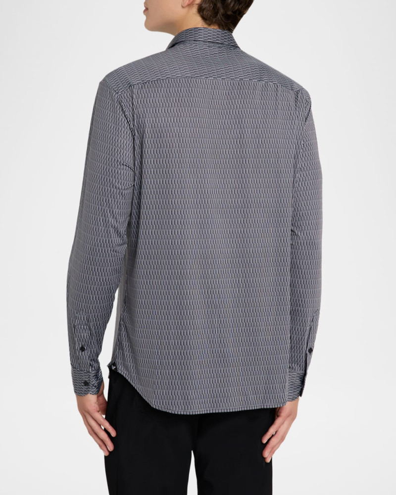 Men's Geometric Stretch Sport Shirt 3