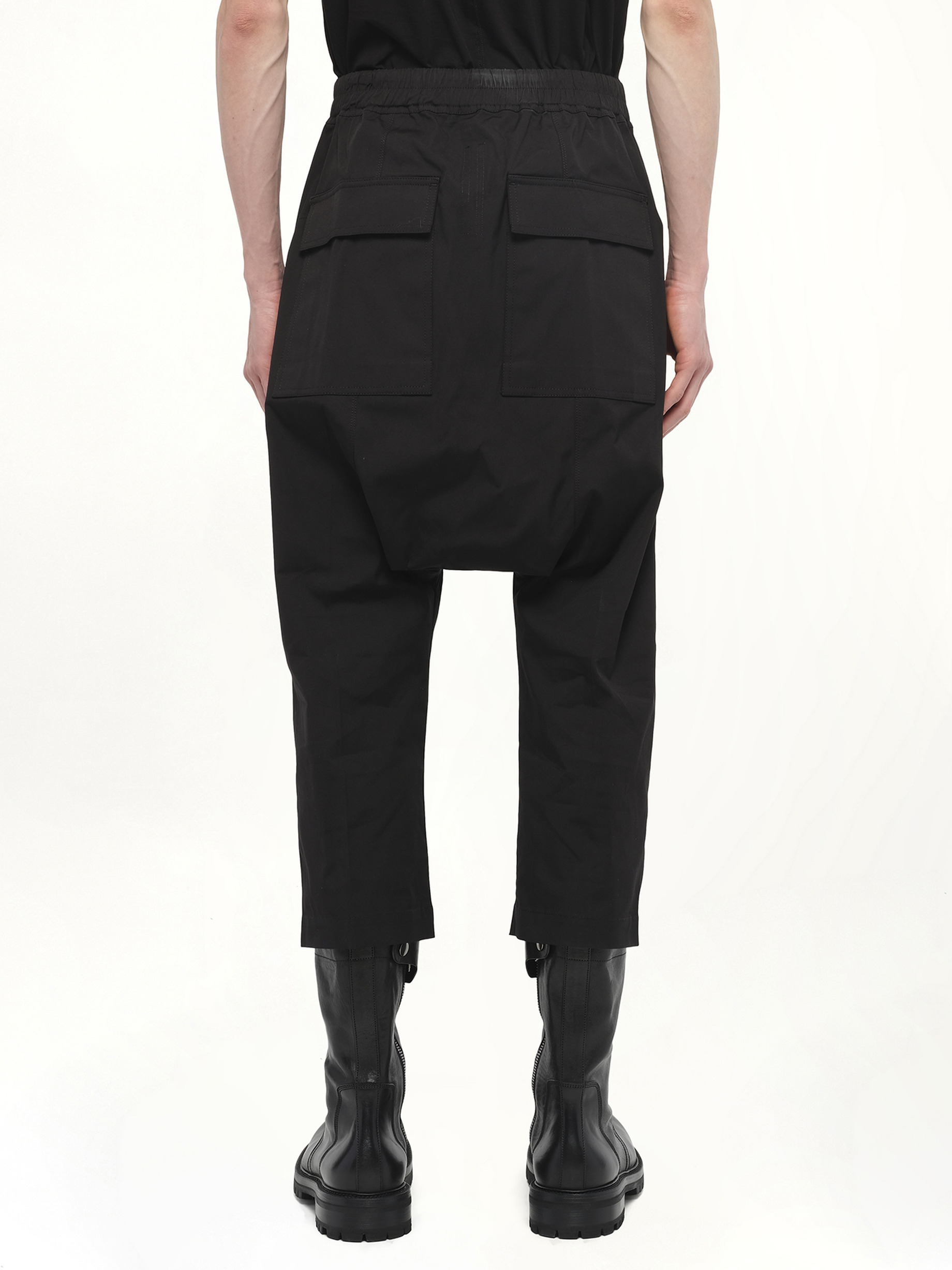 Drawstring Cropped Pants in Black - 6