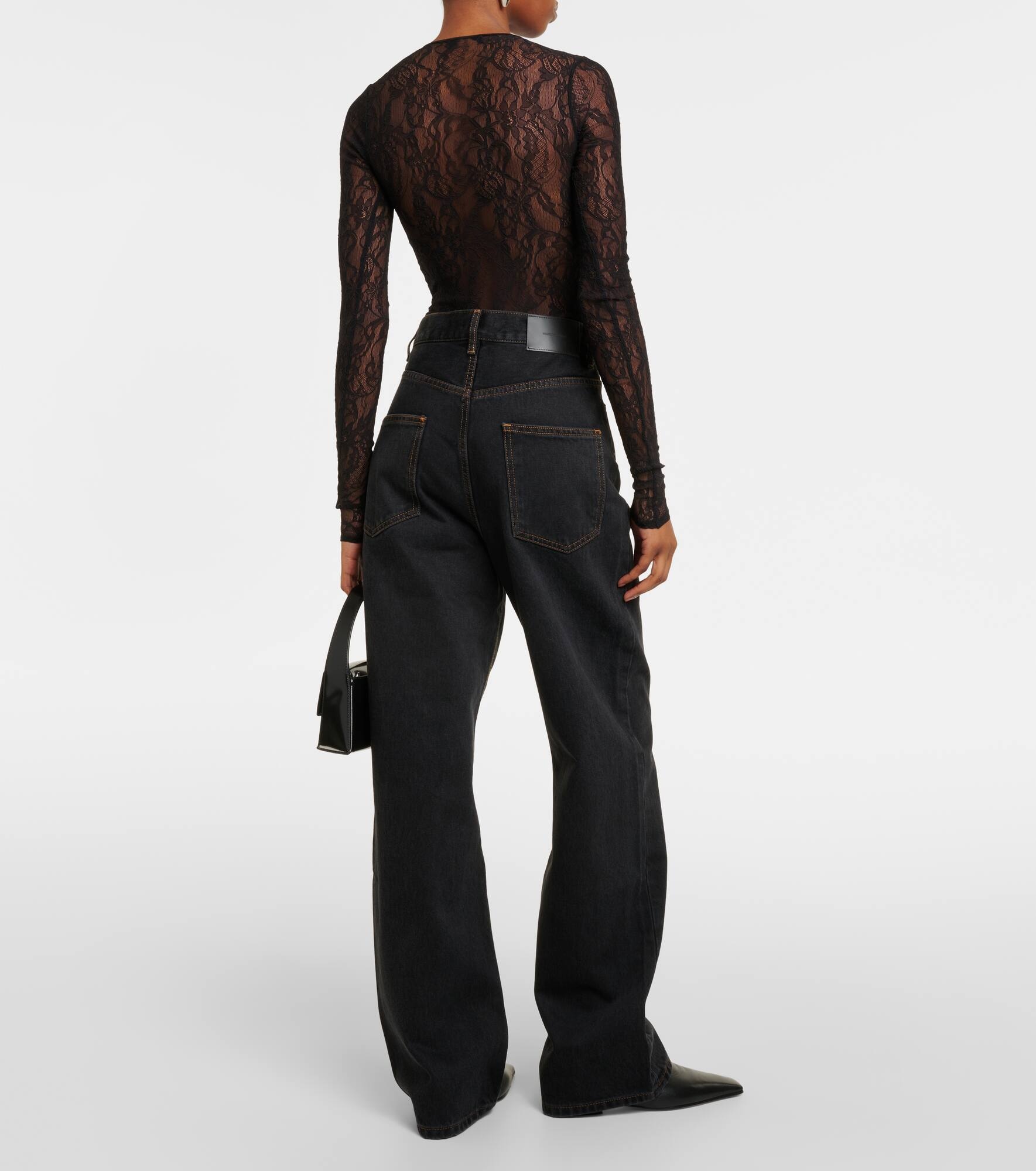 Floral lace bodysuit - 3