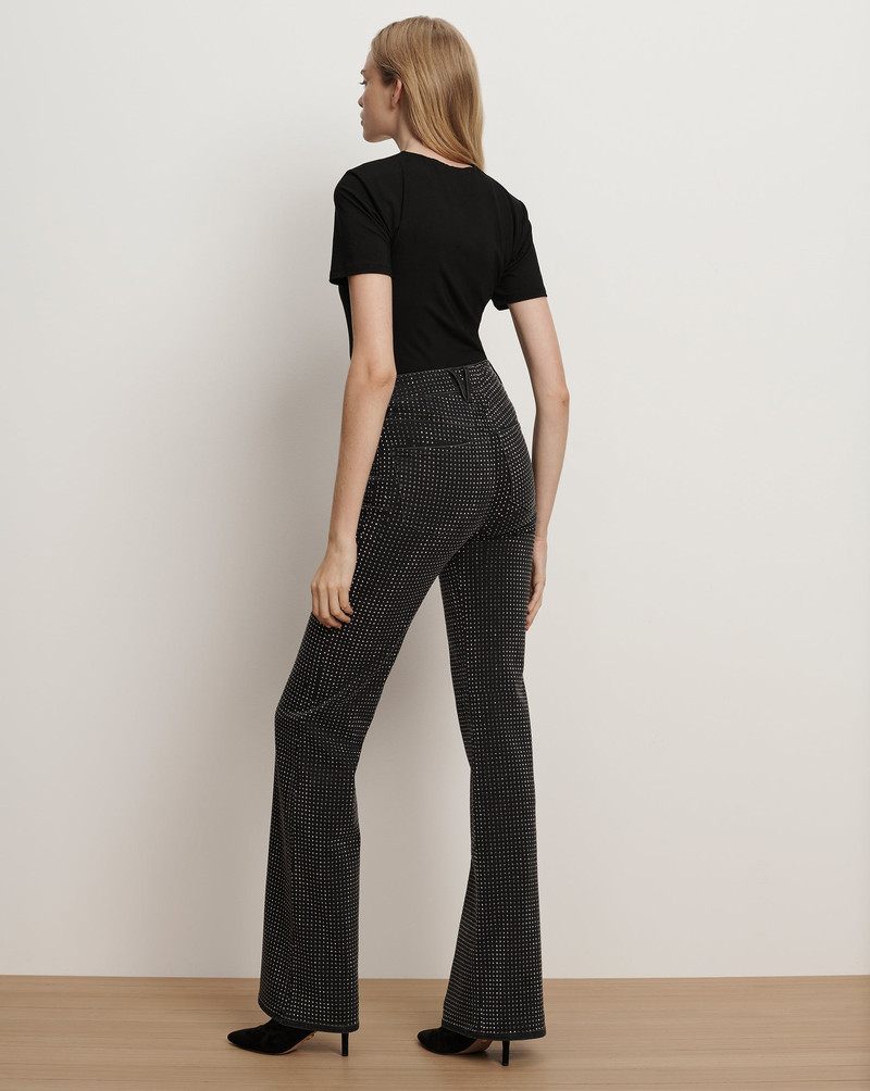 CROSBIE RHINESTONE SLIM WIDE-LEG JEAN 6