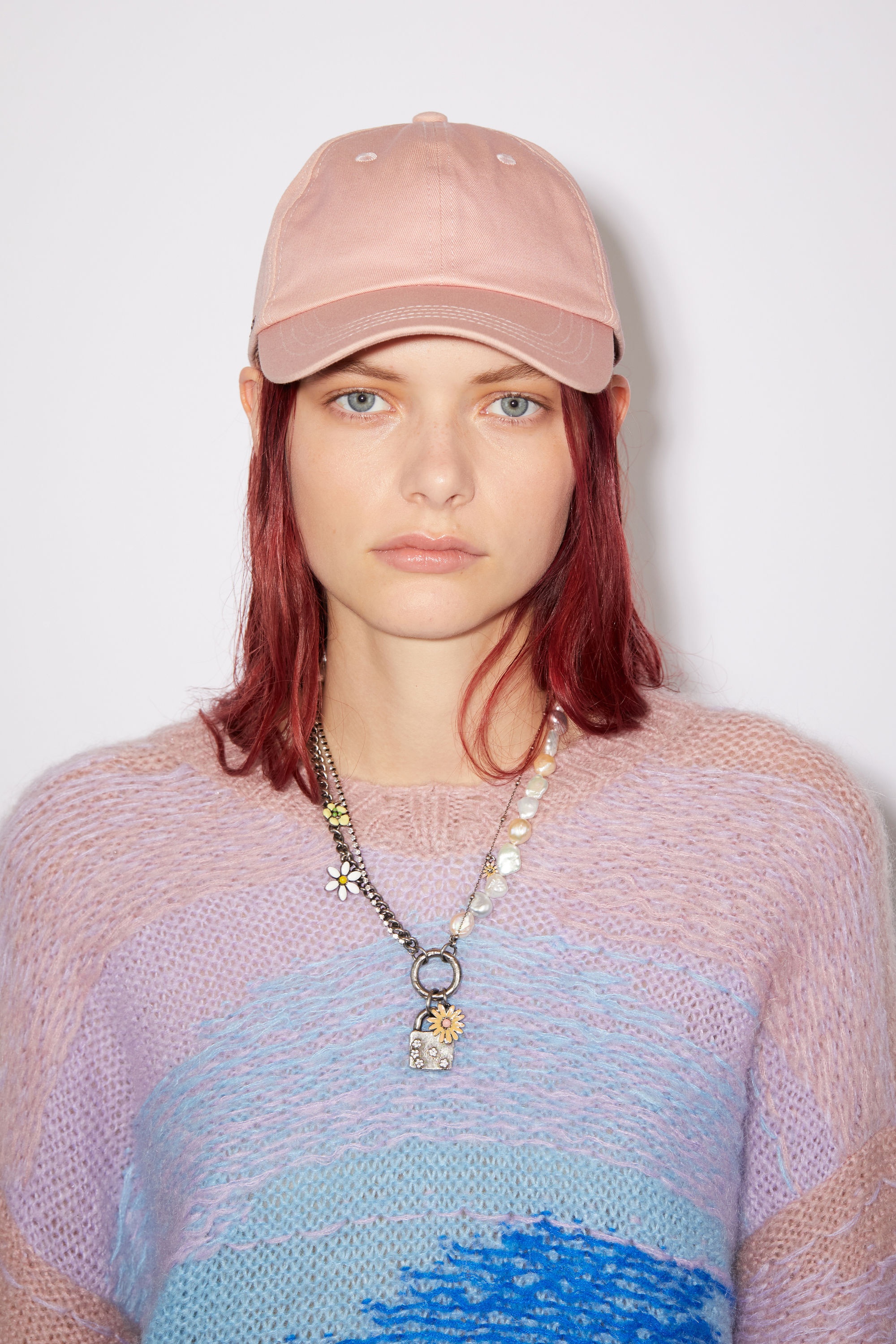 Cotton baseball cap - Dusty pink - 3