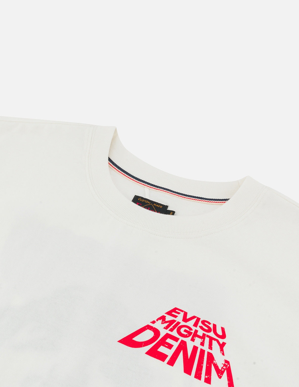 Slogan Print with Godhead Appliqué Embroidery Regular Fit T-Shirt - 6