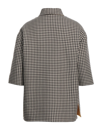 FENDI Dark brown Men's Checked Shirt outlook