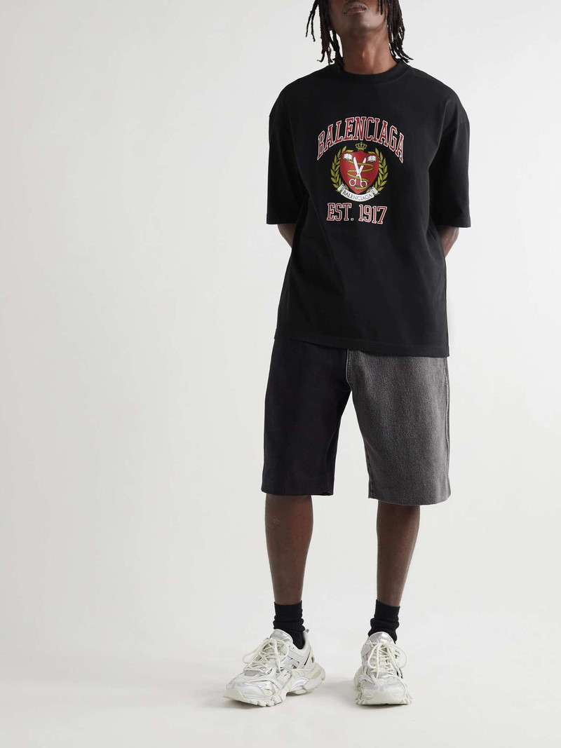 BALENCIAGA Printed Cotton-Blend Jersey T-Shirt outlook