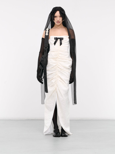 SHUSHU/TONG Bow Shirred Long Dress outlook