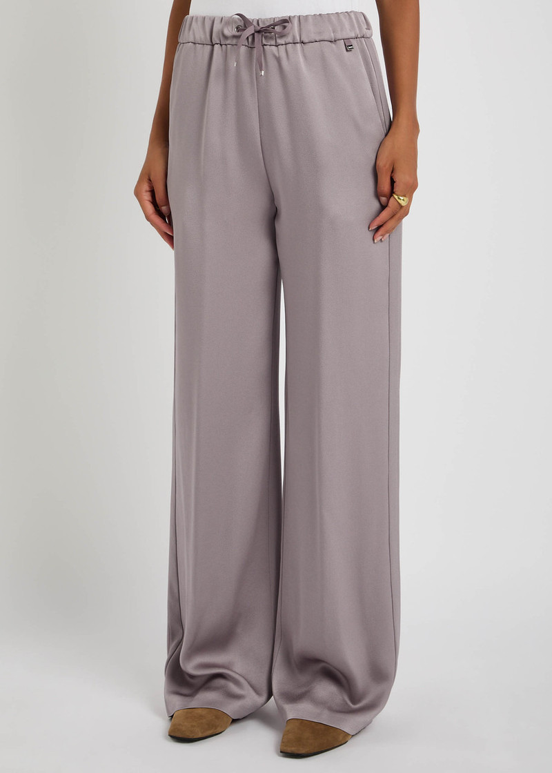 Herno Herno Wide-leg Crepe de Chine Trousers outlook