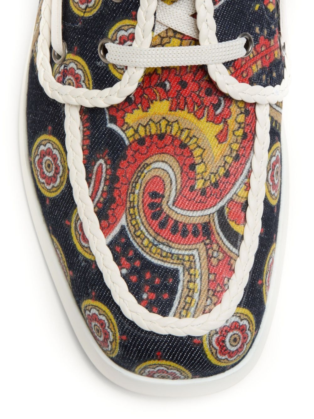 paisley-print boat shoes - 6