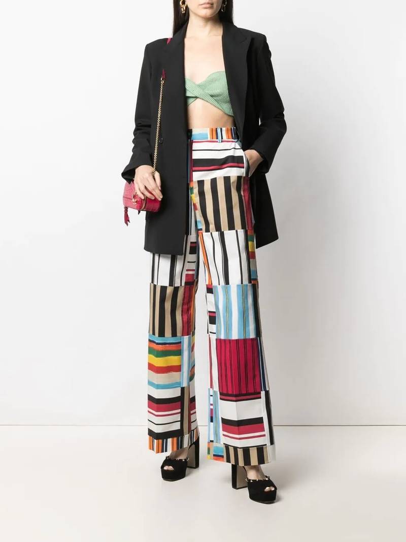 Dolce & Gabbana stripe-detail high-waisted trousers outlook