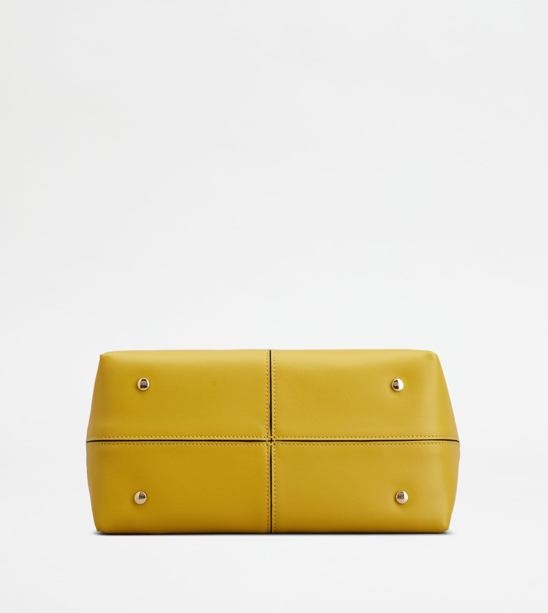 TOD'S DI BAG FOLIO IN LEATHER SMALL - YELLOW 4
