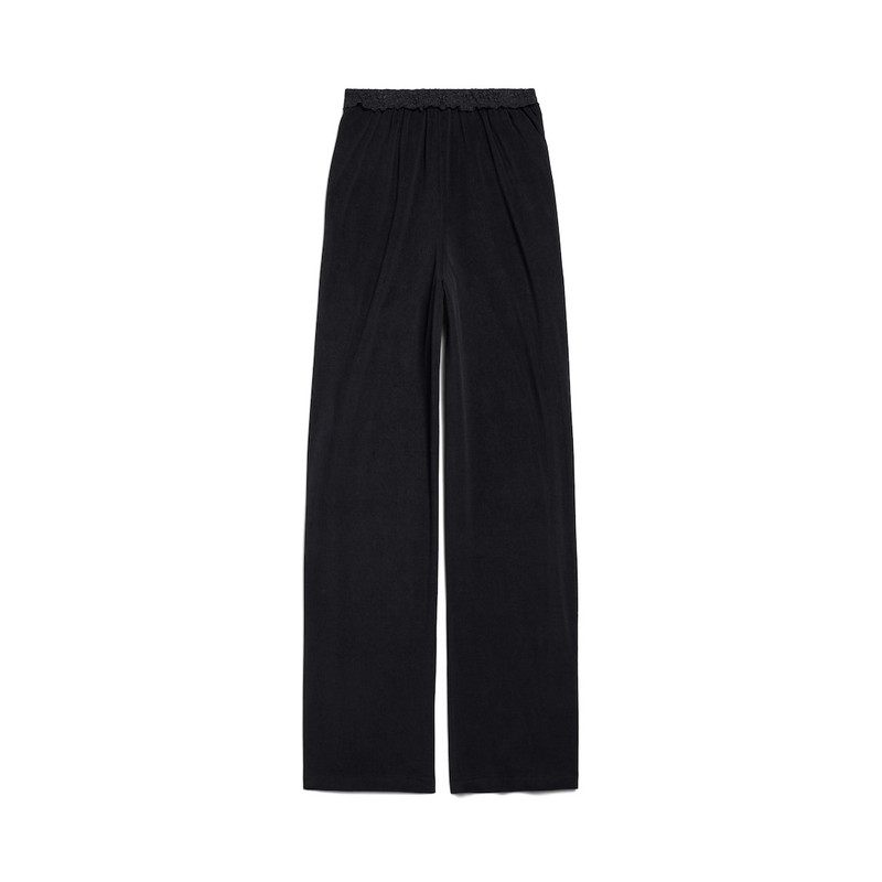 여자의 레이스 Pyjama 바지 에 검정 6
