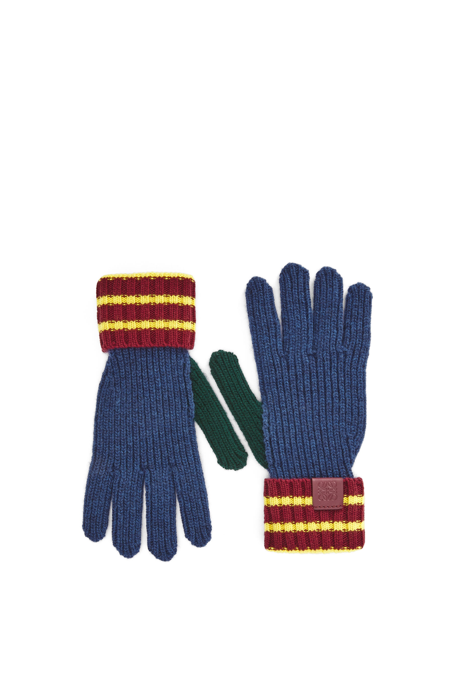 Stripe gloves in wool - 2