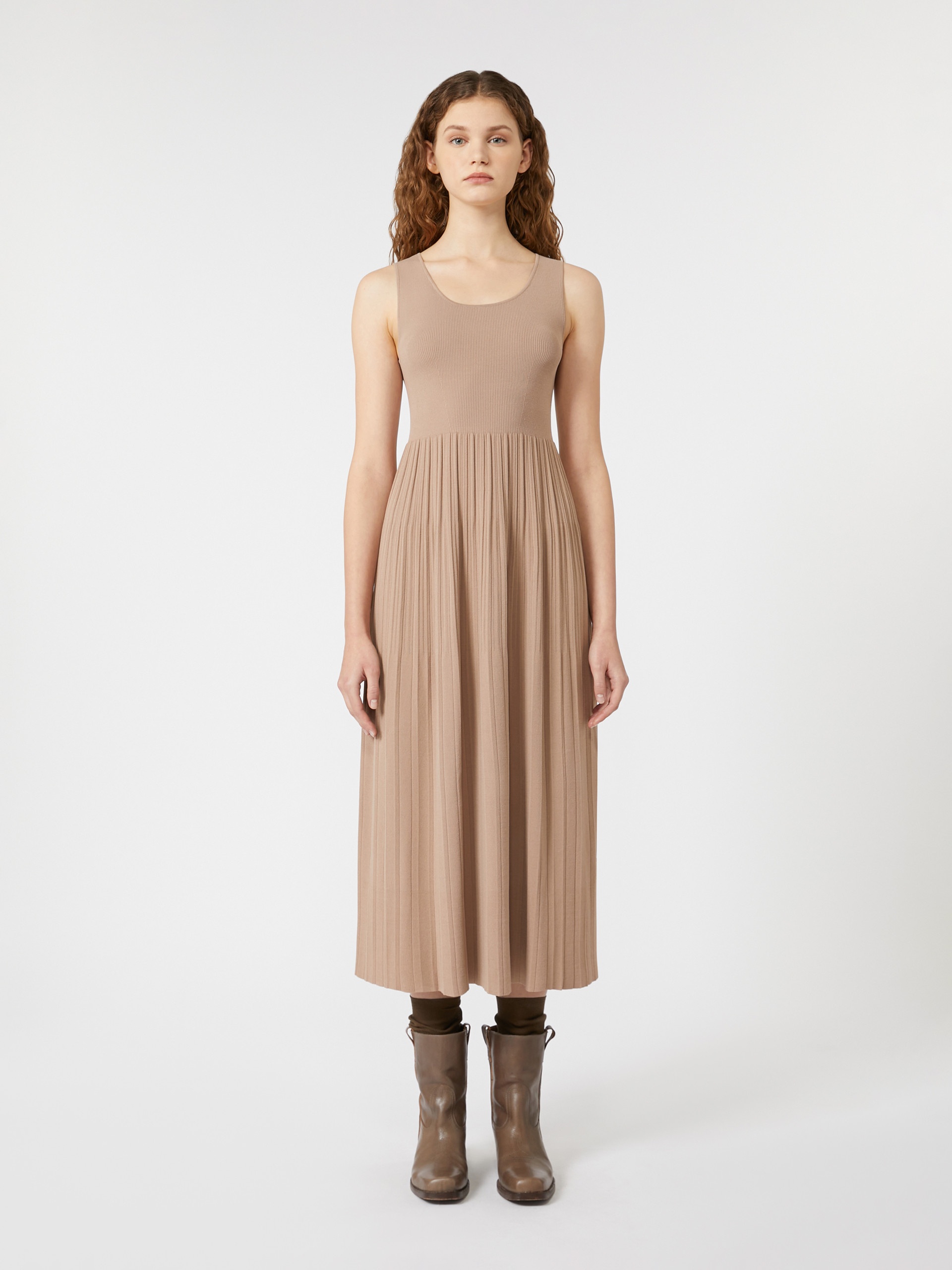 MARKUS Plissé-pleated viscose crepe dress - 3