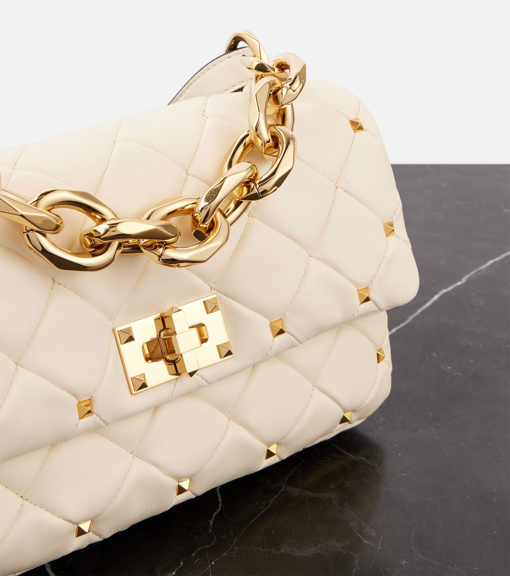Rockstud Spike leather shoulder bag - 6