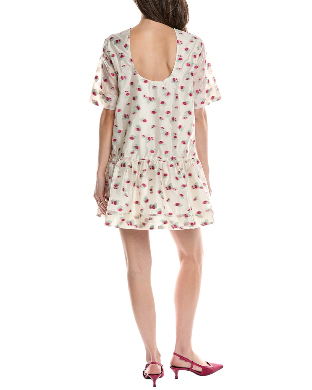 GANNI Organza Jacquard Mini Dress - 2