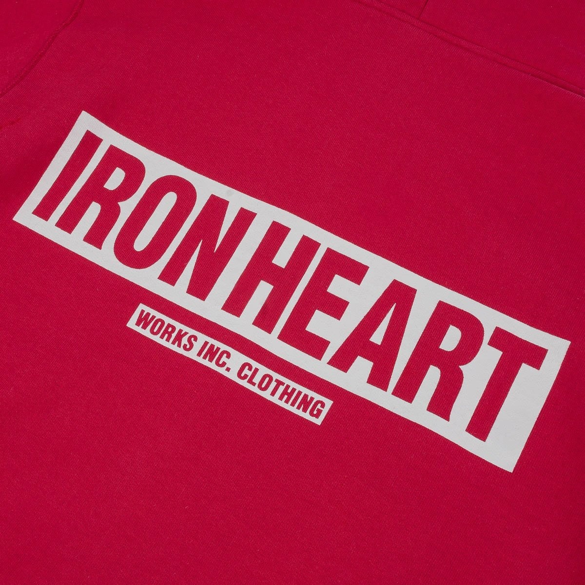 IHSW-65-RED Printed 14oz Ultra Heavyweight Loopwheel Cotton Zippered Hoodie - Red - 13