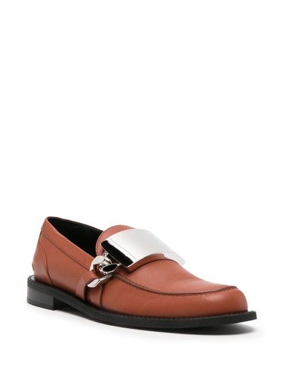 JW Anderson Gourmet Chain leather loafers outlook