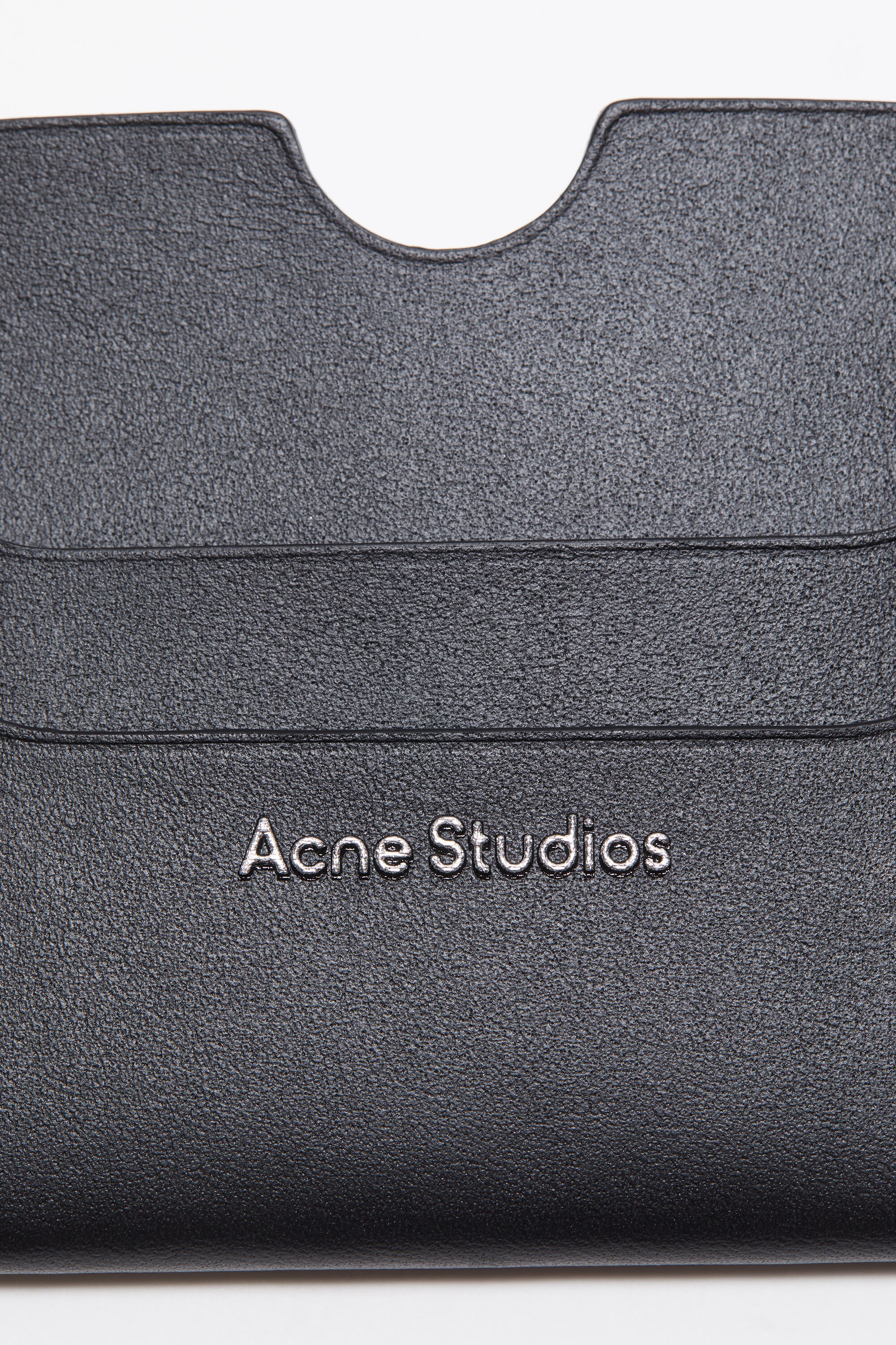 Leather card holder - Black - 5