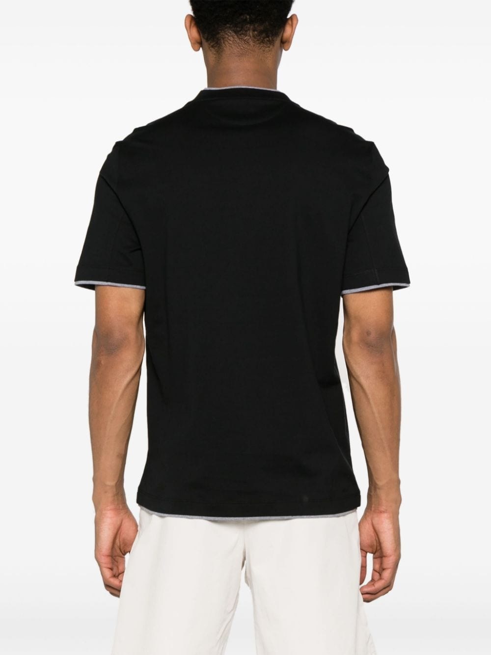 layered cotton T-shirt - 4