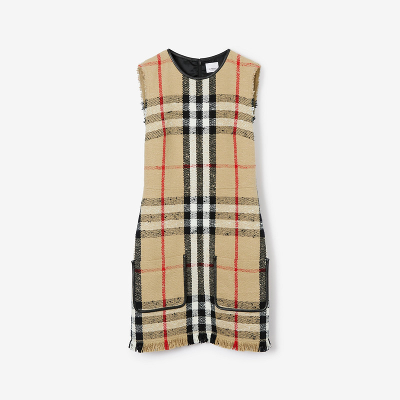 Sleeveless Check Bouclé Dress 1