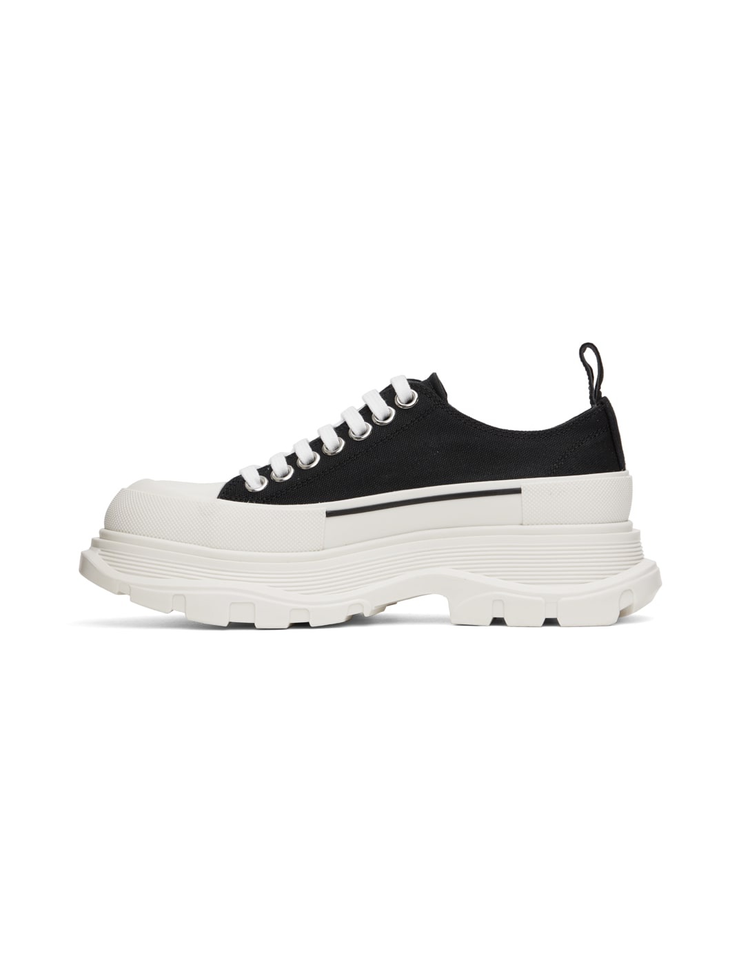 Black & White Slick Sneakers - 3