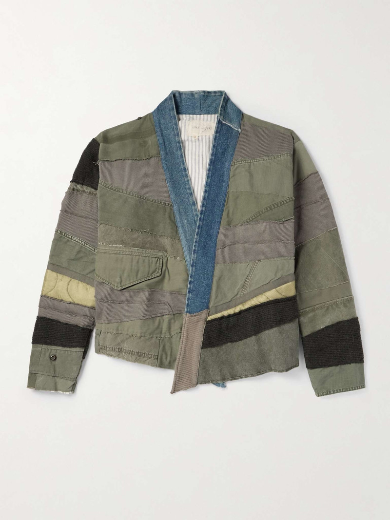 Mixed Army Patchwork Cotton-Blend Jacket - 1