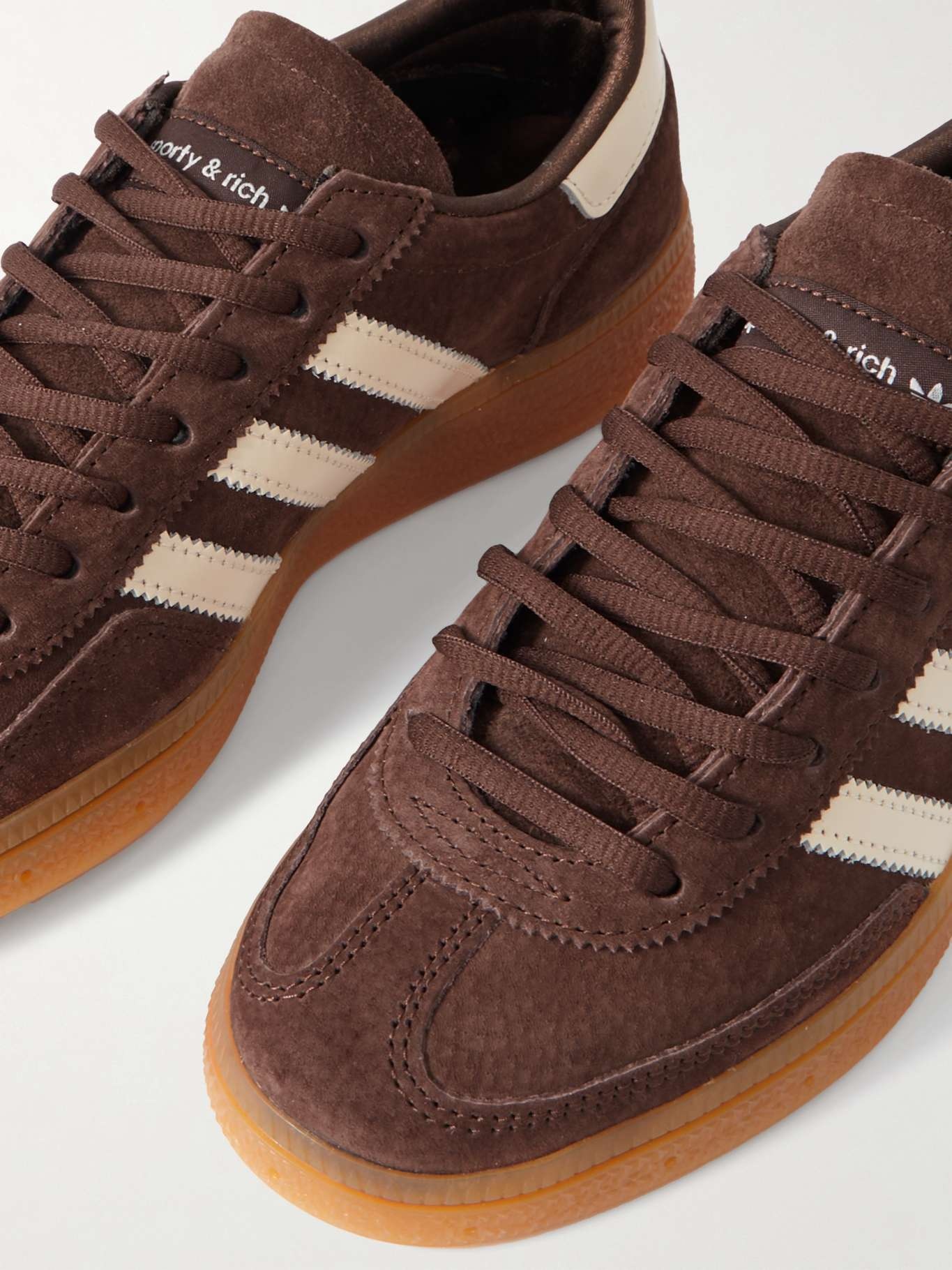 + Sporty & Rich Handball Spezial leather-trimmed suede sneakers - 4